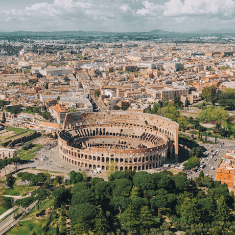 Explore the storied city of Rome, a forty-five minute drive away