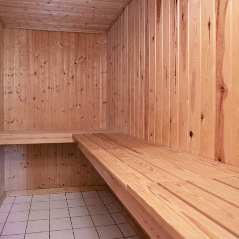 Create a spa experience at home and relax in your private sauna