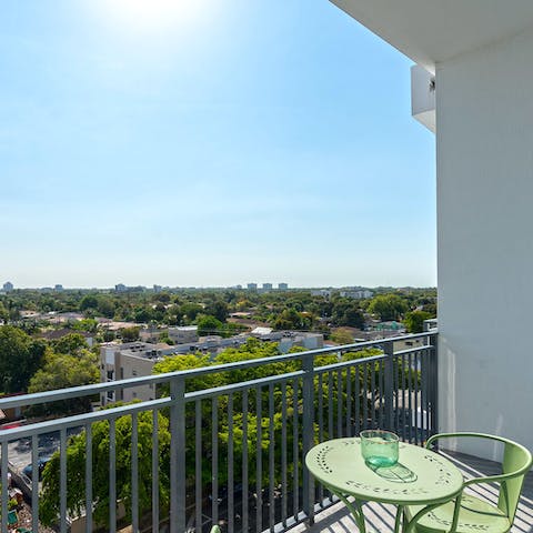 Enjoy the morning sunshine at your private balcony seating