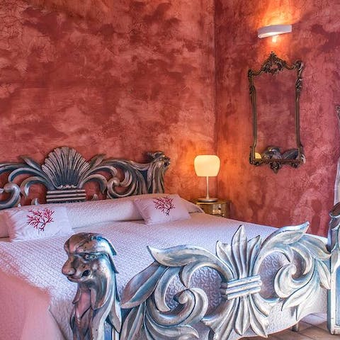Sleep soundly in the romantic bedrooms