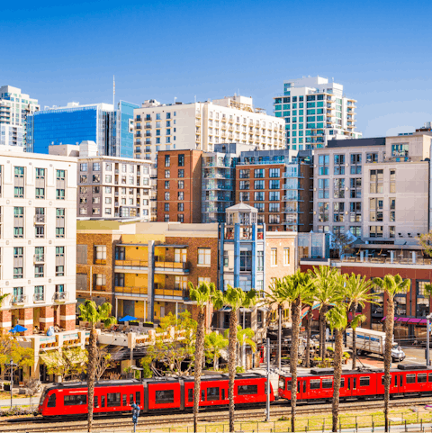 Take just a fifteen-minute drive to Downtown San Diego