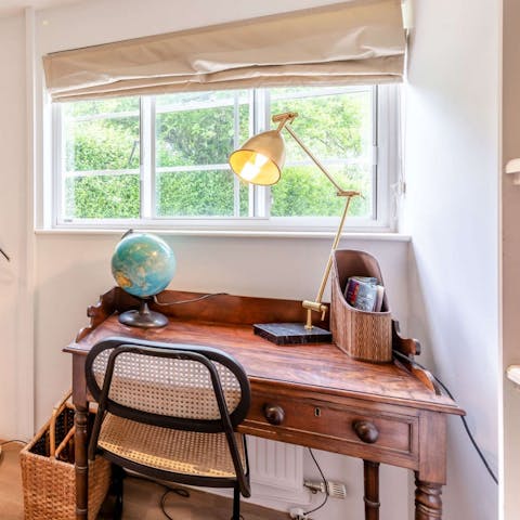 Get some work done at the home's desk