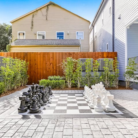 Challenge your guests to a game of giant chess