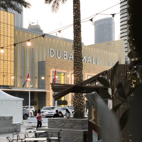 Browse the shops at Dubai Mall, a short drive away