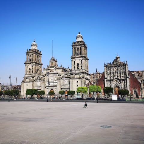 Stay in the heart of Mexico City and explore its striking architecture