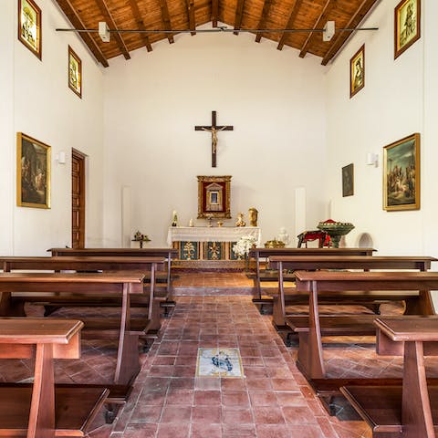 Say a little prayer in the estate’s private chapel