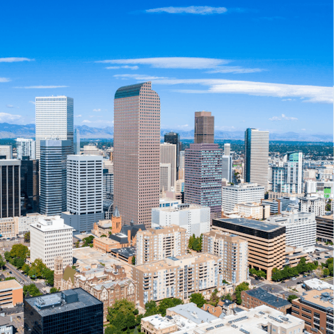 Live like a local in this exciting city – your home is just an eighteen-minute drive from Downtown Denver