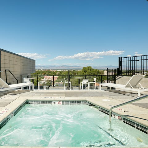 Take a dip in the rooftop pool on a summer's day