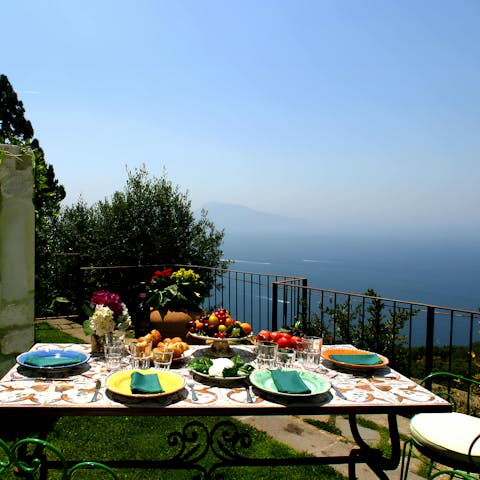 Savour delicious Italian meals while admiring the views