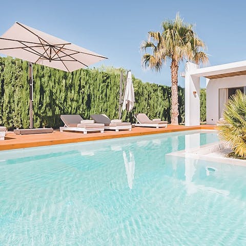 Take a refreshing dip in the private swimming pool