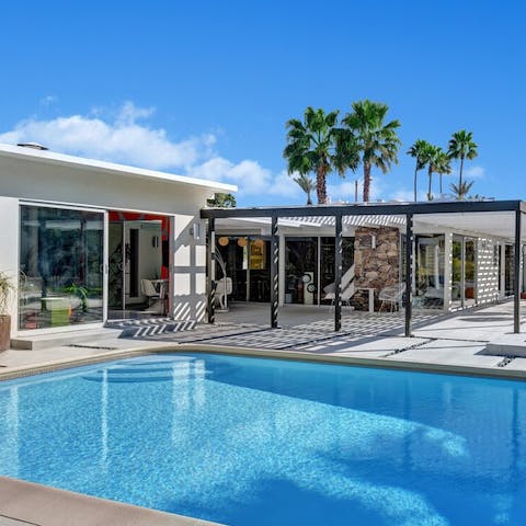 Cool off in the expansive pool