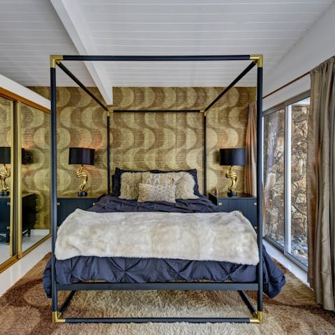 Drift off in the luxurious four-poster bed