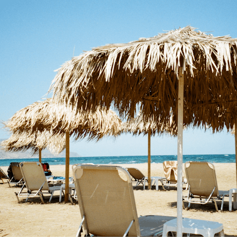 Stay close to one of Crete's beautiful sandy beaches 