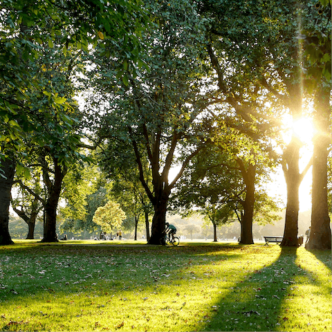 Take long walks through London's leafy green spaces – Hyde Park is less than thirty–minutes away