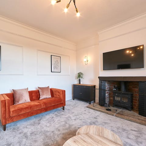 Get cosy in the lovely living room