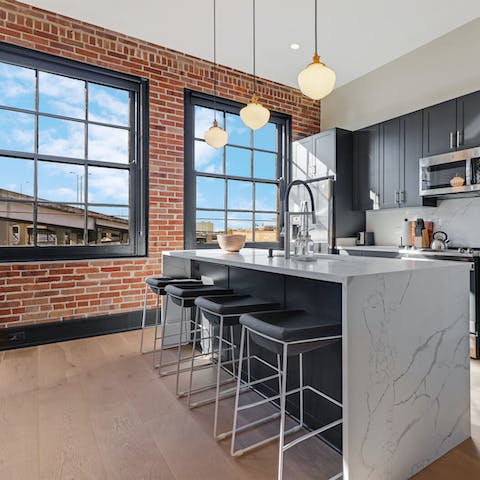 Sip a coffee at this chic breakfast bar