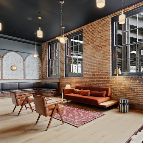 Mingle with other guests in the shared lounge