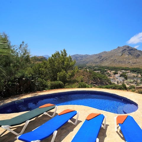 Soak up the Spanish sun from in or beside the private pool