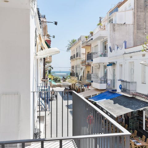 Take in the Mediterranean Sea glimpses from the private balcony