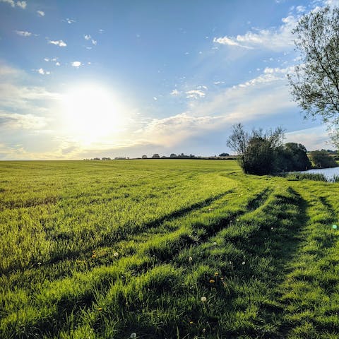 Stroll through the verdant scenery on those sunny mornings 