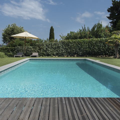 Spend long, hot afternoons dipping in and out of your private pool