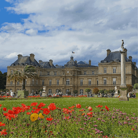 Enjoy a moment in nature at the Jardin du Luxembourg, 550m away