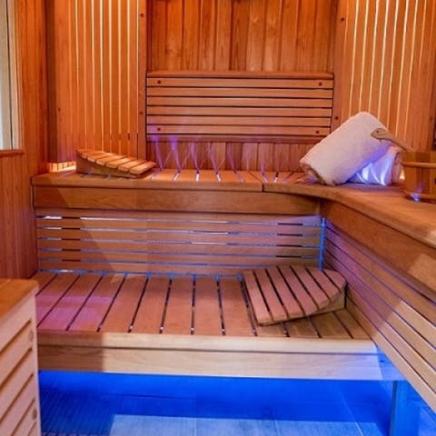 Unwind in the sauna after a day of sightseeing