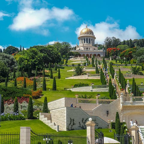 Take a trip to Bahai Gardens, a must-see while in Haifa