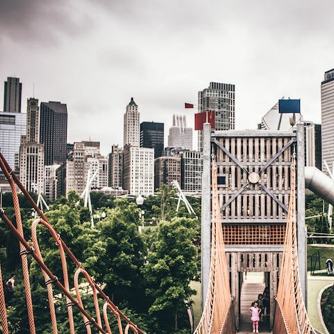 Take a stroll around Grant Park down to the waterfront, just  six-minutes on foot