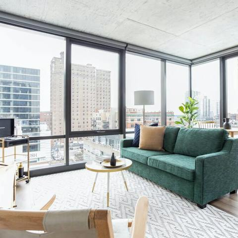 Put your feet up and relax in the stylish surroundings