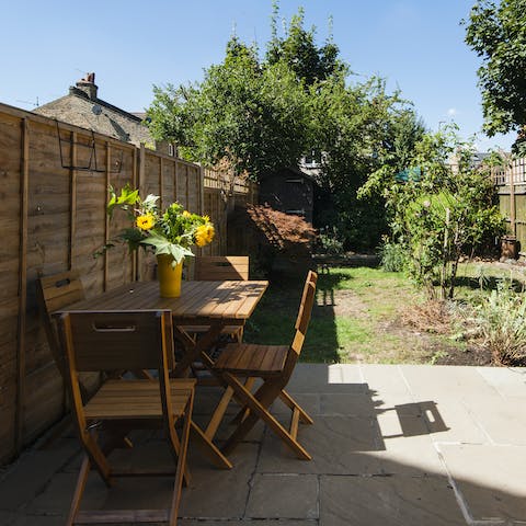 Sit out in the garden on warm days