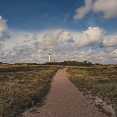 Discover Hvide Sande beaches and Lyngvig Lighthouse