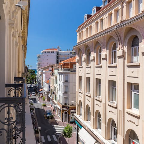 Stand on your Juliet balcony and admire the street views stretching to the sea