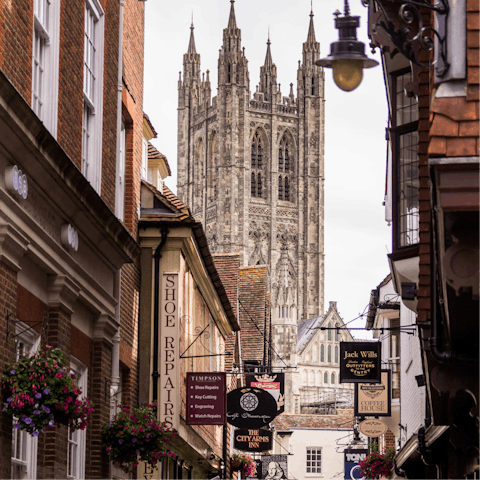 Catch a bus into Canterbury and visit the city's magnificent cathedral