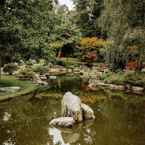 Enjoy a quiet moment in nearby Holland Park's Kyoto Garden