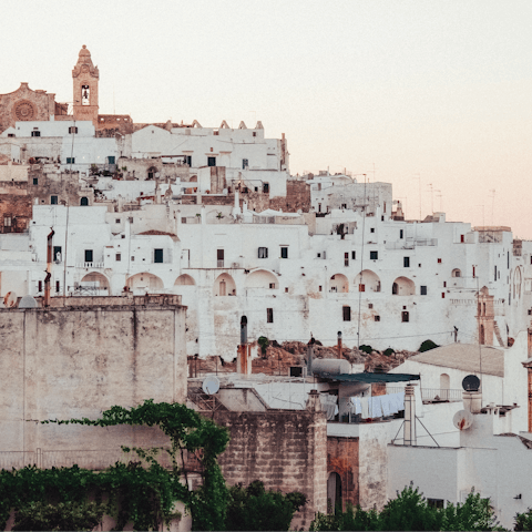 Explore the white streets of Ostuni – just an 8km drive away