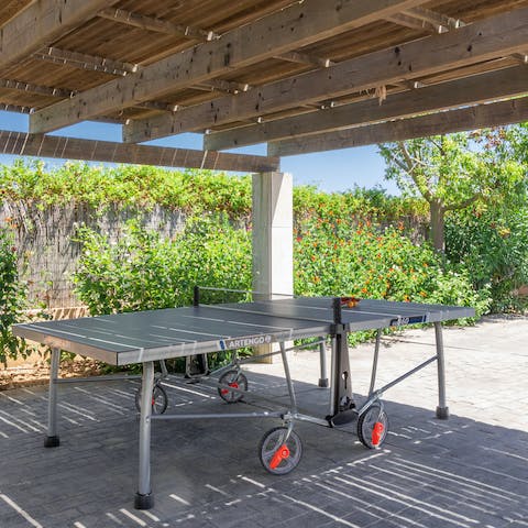 Fill pockets of time with a few sets of table tennis