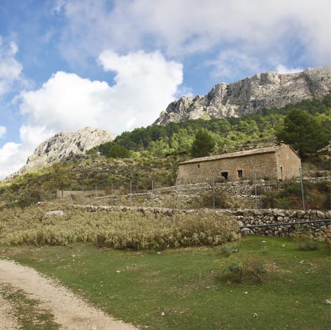 Stay in the Mallorcan countryside, a short drive from the sands at Caló d'es Pou
