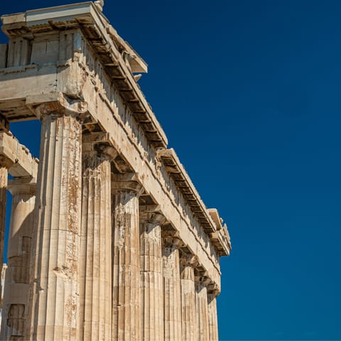Visit the ancient Acropolis of Athens, a short walk away