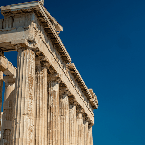 Visit the ancient Acropolis of Athens, a short walk away