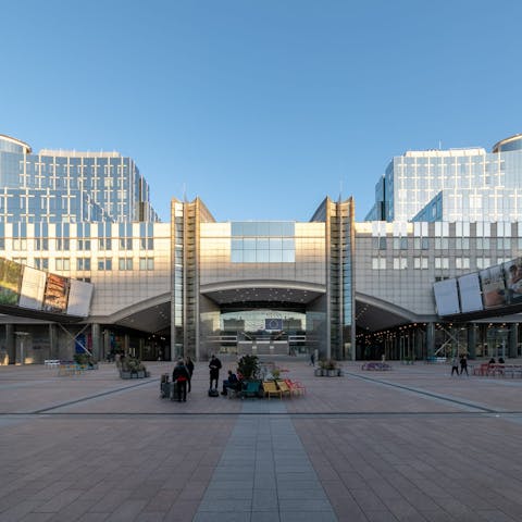 See the European Parliament, a one-minute stroll away