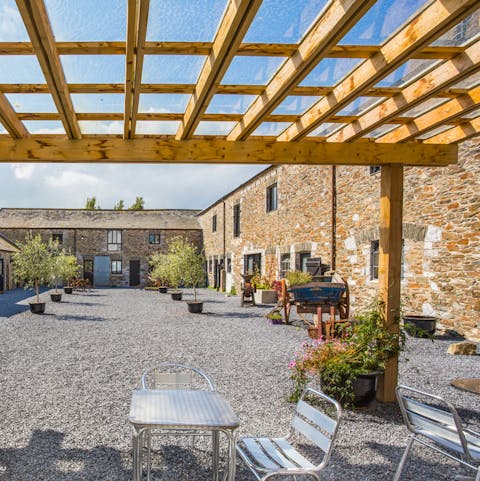 Dine under the pergola