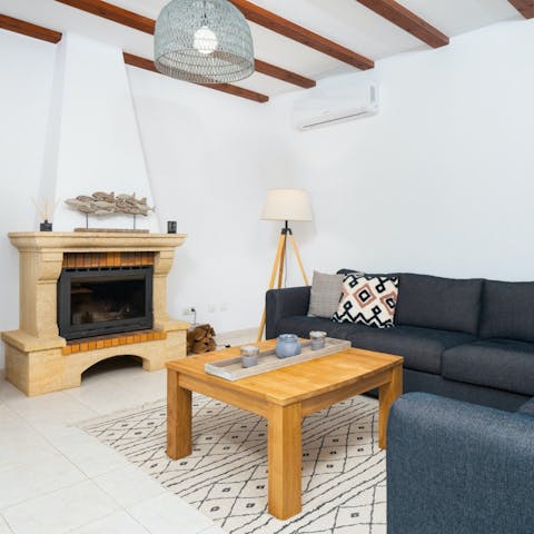 Kindle the fire and get cosy with a book and a glass of wine as you unwind