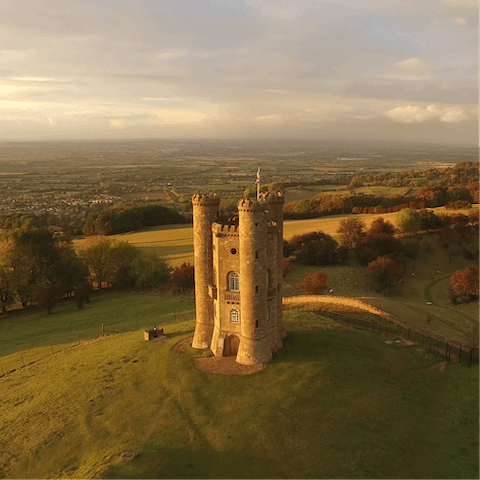 Pay a visit to Broadway Tower, just over six miles from the home
