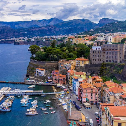 Stroll around Sorrento harbour with a gelato in hand