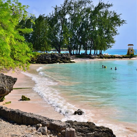 Explore the beautiful beaches of Barbados, with the closest just an eight minute drive from your villa