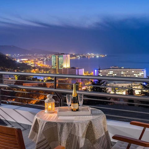 Relax on the balcony for stunning Rhodes Town views