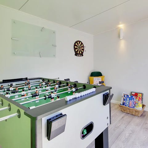 Keep your evening entertainment simple in the games room