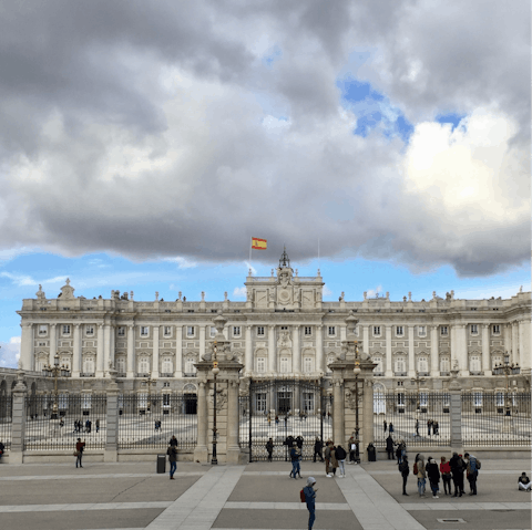 Stroll over to the Royal Palace in five minutes and wander about the gardens behind