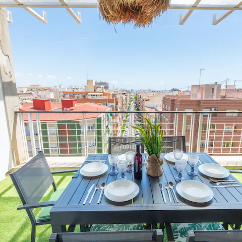 Dine with a view high above Alicante's central streets